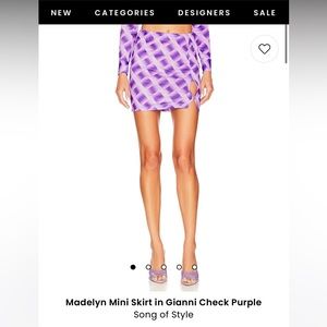 Madelyn Mini Skirt in Gianni Check Purple